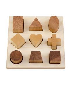 Wooden Story Formen Puzzle Brett - Natur