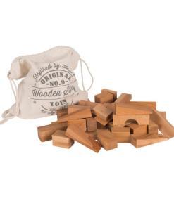 Wooden Story Bauklötze aus Holz 50 Stück - natur